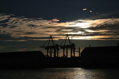  Auckland Cranes Waiting Patiently for Another Days Hard Work